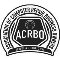 The logo for the association of home computer repair business owners.
